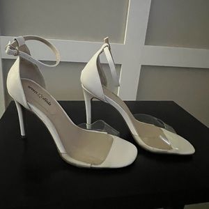 White Heels perfect for casual or formal!  Worn only once.